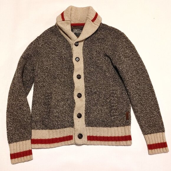 Roots Cozy Cabin Shawl Sweater Button Up Women's Small WOOL Blend - Picture 2 of 10